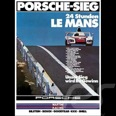 Porsche Poster Sieg 24 Stunden Le Mans 1976 Martini Racing - 85