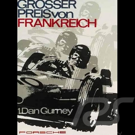 Porsche 804 Grosser Preis von Frankreich reproduction d'une affiche originale de Erich Strenger