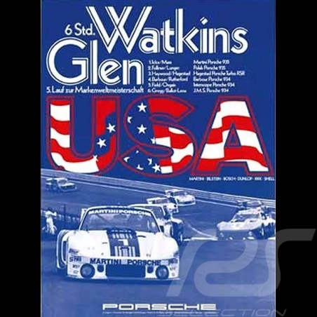 Porsche Poster 935 Martini 6 Std Watkins Glen USA - 111