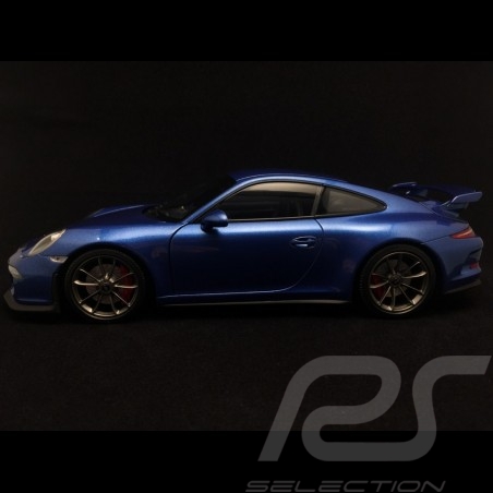 Porsche 911 type 991 GT3 metallic blue 2013 1/18 Minichamps 110062725