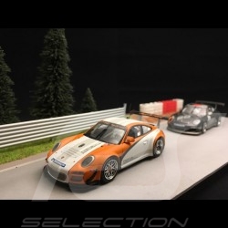 Diorama Dekor Rennstrecke Gerade mit Bäume, rot und weiß Reifen und Vibrator 1/43