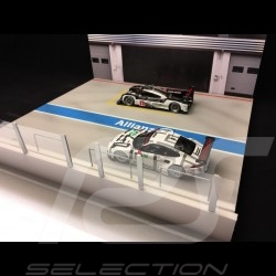Track decor diorama stands and barriers 3 lines 1/43