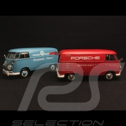 Duo VW combi T1 Porsche carrier red and blue 1/24 Motormax 795574 and 795567