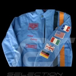 Veste Gulf jacket  jacke Steve McQueen Le Mans coton cotton baumwolle bleu cobalt blue blau - homme men herren