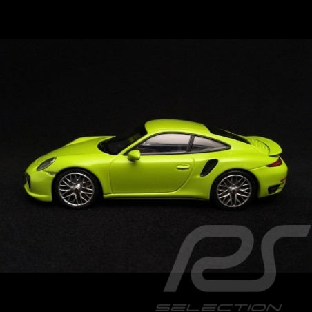 Porsche 911 type 991 Turbo S 2014 vert lumière light green lichtgrün 1/43 Minichamps CA04316064