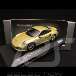 Porsche 911 type 991 Turbo S 2014 limegold 1/43 Minichamps CA04316060