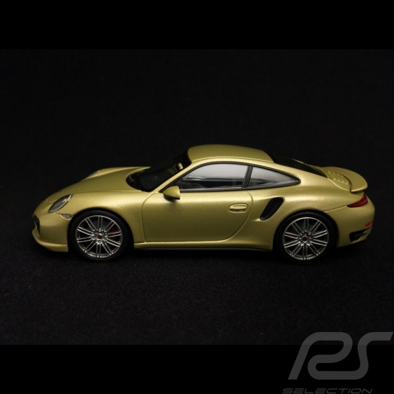 Porsche 911 type 991 Turbo S 2014 limegold 1/43 Minichamps CA04316060