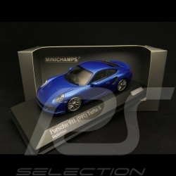 Porsche 911 type 991 Turbo S 2014 bleu saphir 1/43 Minichamps CA04316068