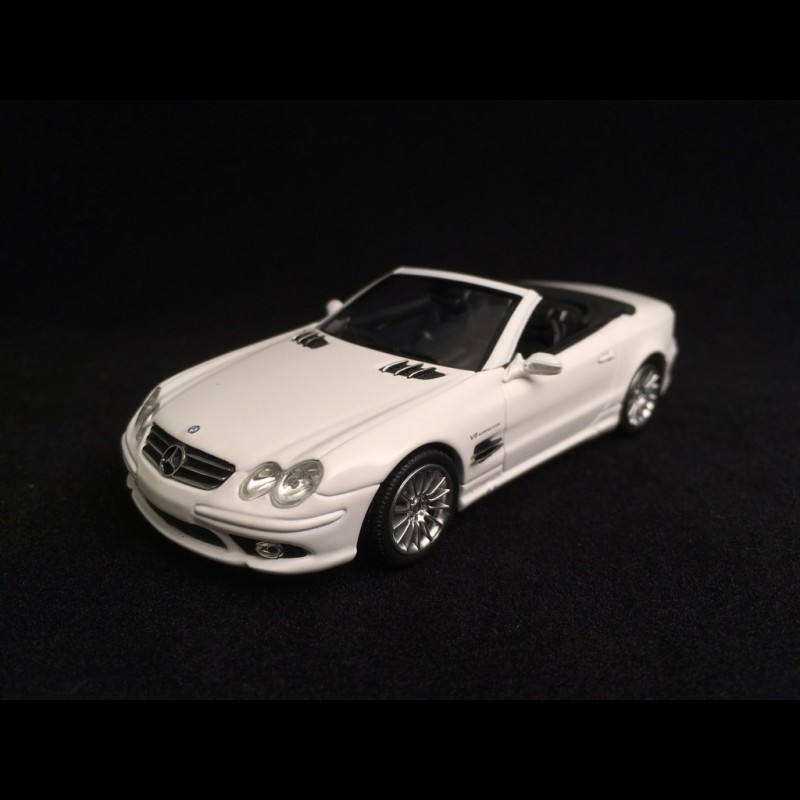 RARE MERCEDES SL 55 AMG V8 (R230) FACELIFT SILVER 1:43 MINICHAMPS (DEALER MODEL