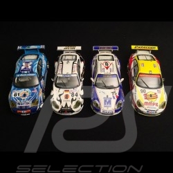 Quatuor Porsche 996 GT3 RS RSR 24h du Mans 2004 1/43 Minichamps 400046981 400046990 400046984 400046975