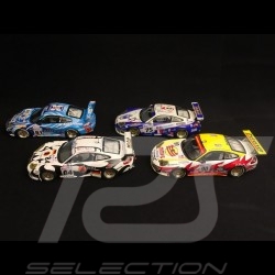 Quatuor Porsche 996 GT3 RS RSR 24h du Mans 2004 1/43 Minichamps 400046981 400046990 400046984 400046975