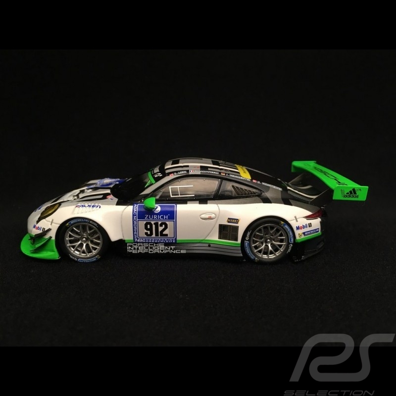 Porsche 911 type 991 GT3 R 24h Nürburgring 2016 n° 912 green 1/43 Spark MAP02018116 Porsche 911 type 991 GT3 R 24h Nürburgring 2016 n° 912 green 1/43 Spark MAP02018116