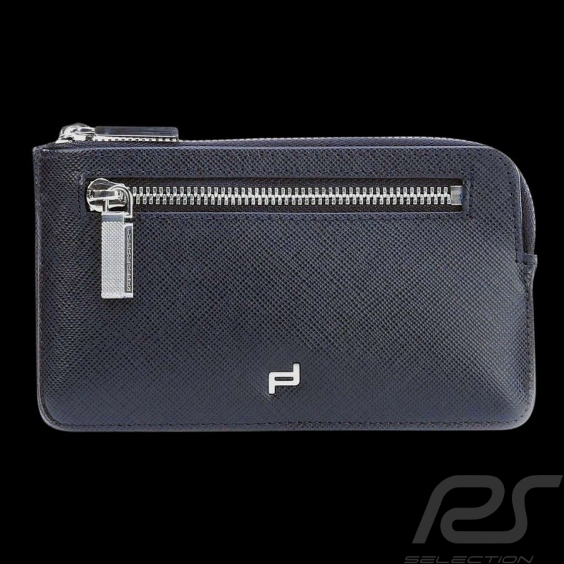 Etui porte-clés key holder case Schlüsseletui Porsche cuir bleu blue leather blau leder Saffiano Porsche Design 4090002324