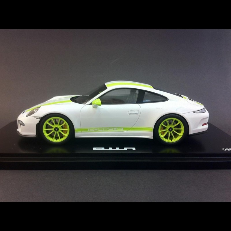 Porsche 911 991 R Coupé 2016 Bianco Verde Spark WAX02100026 1:18 500 Pezzi, 715235282151