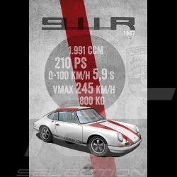 Porsche 917 K Martini Racing 1971 reproduction d'un dessin original de Sébastien Sauvadet