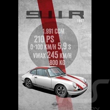 Porsche 917 K Martini Racing 1971 reproduction d'un dessin original de Sébastien Sauvadet