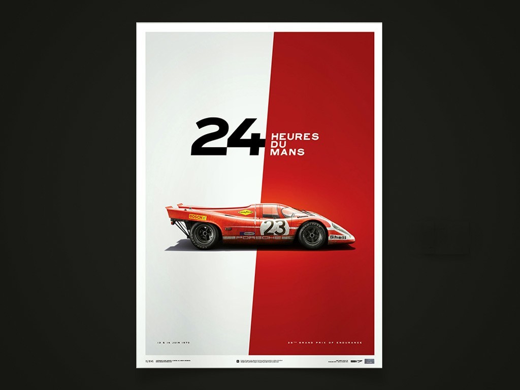 Porsche Poster 917 K Salzbourg Winner Le Mans 1970 N 23 Selection Rs