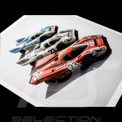 Porsche 804 Grosser Preis von Frankreich reproduction d'une affiche originale de Erich Strenger