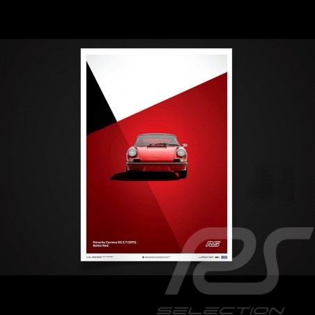 Porsche Poster 911 Carrera RS 1973 Bahia red