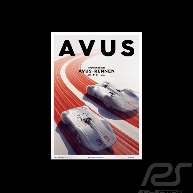 Porsche 804 Grosser Preis von Frankreich reproduction d'une affiche originale de Erich Strenger