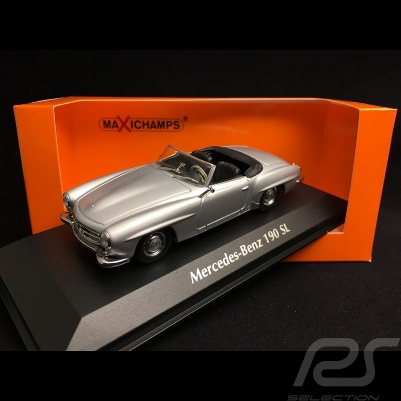 Mercedes Benz 190 SL roadster 1955 Silber grau 1/43 Minichamps 940033130