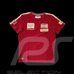 T-shirt Clay Regazzoni n° 4 rouge red rot  - homme men herren