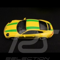 Porsche 911 type 991 R 2016 jaune racing yellow gelb bandes vertes grune streifen green stripes 1/43 Minichamps 413066261