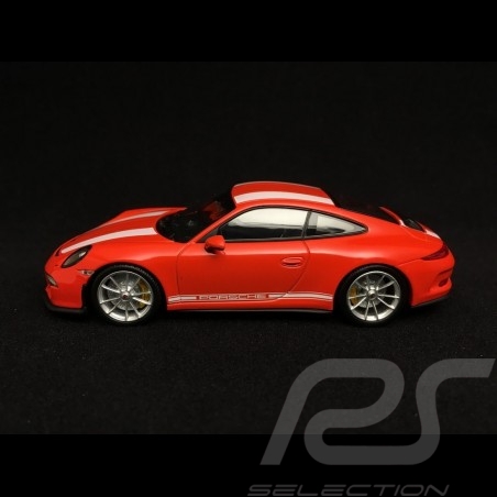 Porsche 911 type 991 R 2016 orange fusion weiße Streifen 1/43 Minichamps 413066272