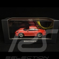 Porsche 911 type 991 R 2016 orange fusion weiße Streifen 1/43 Minichamps 413066272