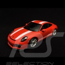 Porsche 911 type 991 R 2016 orange fusion weiße Streifen 1/43 Minichamps 413066272