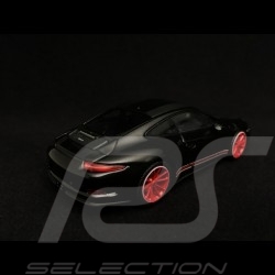 Porsche 911 type 991 R 2016 black matte stripes 1/43 Minichamps 413066275