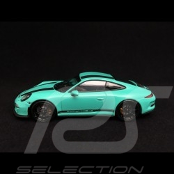 Porsche 911 type 991 R 2016 mint green black stripes 1/43 Minichamps 413066228