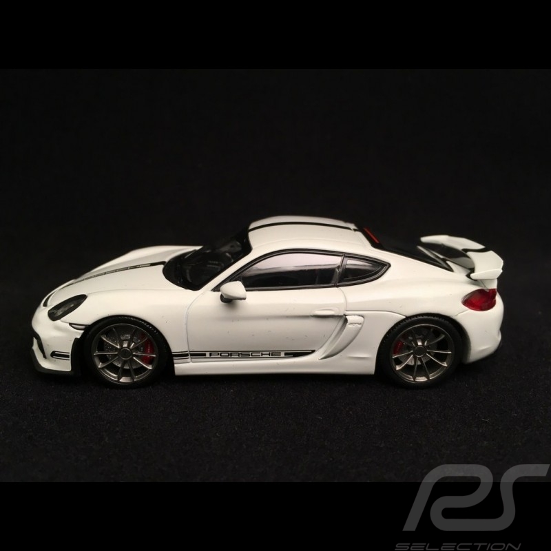 Porsche Cayman GT4 2016 weiß schwarze Streife 1/43 Minichamps 410066120