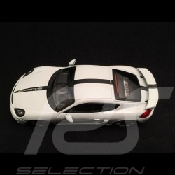 Porsche Cayman GT4 2016 white black stripe 1/43 Minichamps 410066120