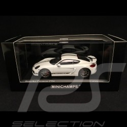 Porsche Cayman GT4 2016 weiß schwarze Streife 1/43 Minichamps 410066120