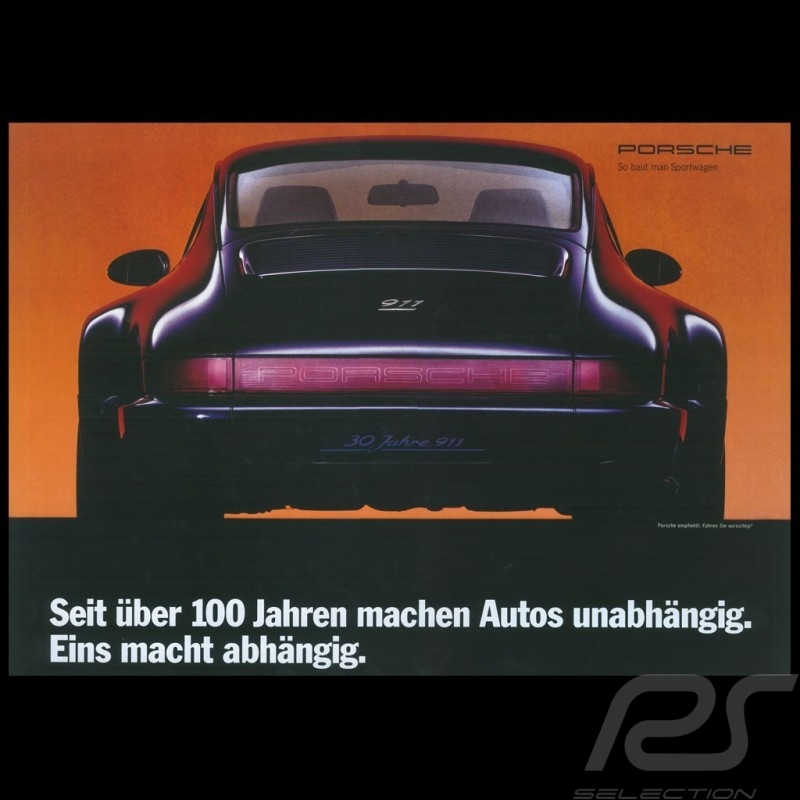Porsche Poster 30 Jahre Porsche 911 - Advertising reprint