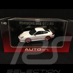 Porsche 911 type 996 GT3 RS 2004 weiß rote streifen 1/43 Autoart 60470