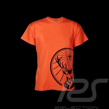 T-shirt Jägermeister logo on side orange - men