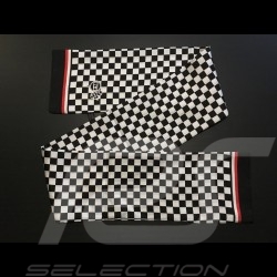 Scarf Gulf checkered flag red and white stripes