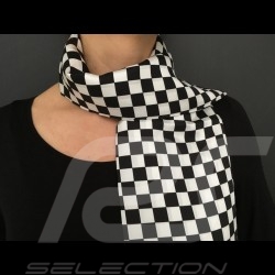Scarf Gulf checkered flag red and white stripes