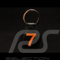 Porte-clé écusson Porsche cuir crème