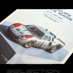 Le Mans Poster Ford GT40 MKII-A 1966 Blue