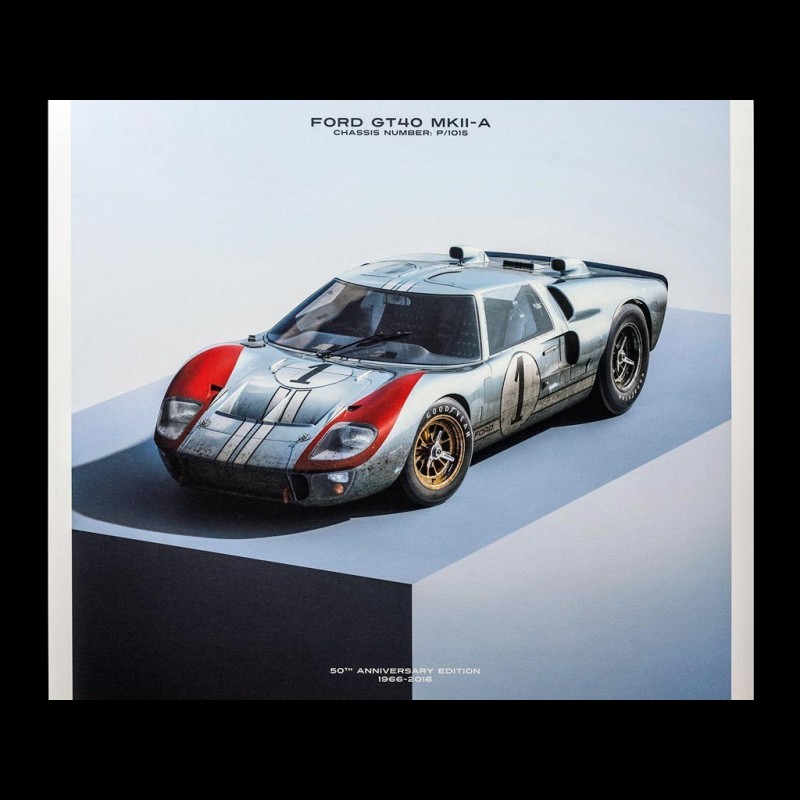 Le Mans Poster Ford GT40 MKII-A 1966 Blue