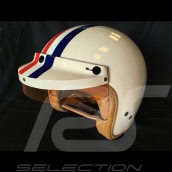 Casque de course vintage trois rayures