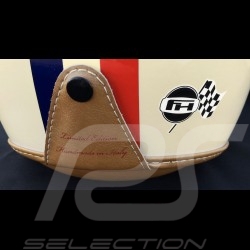 Casque de course vintage trois rayures