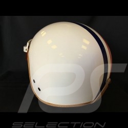 Casque de course vintage trois rayures