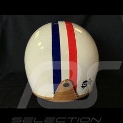 Casque de course vintage trois rayures