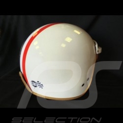 Casque de course vintage trois rayures