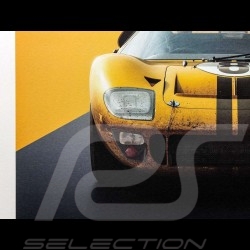 Le Mans Poster Ford GT40 MKII-A 1966 Yellow