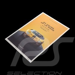 Le Mans Poster Ford GT40 MKII-A 1966 Yellow